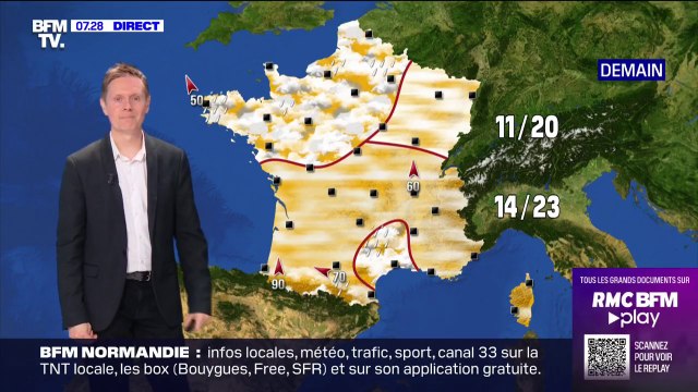 Le retour de la pluie à l'Ouest, des températures toujours très élevées pour la saison: la météo de ce dimanche