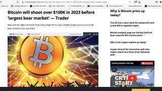 Bitcoin will shoot over $100K in 2023 before ‘largest bear market’ — Trader || CTP NEWS || CRYPTO