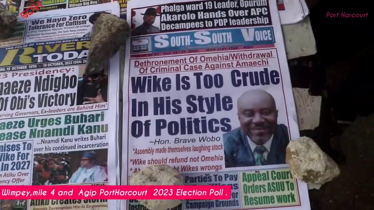 who are you voting for comes 2023 election asking Rivers state residence who they prefer as president  comes 2023