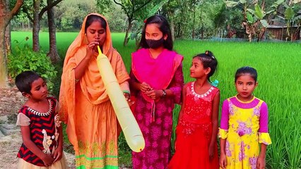 Outdoor fun with Rocket Balloon and learn colors for Family