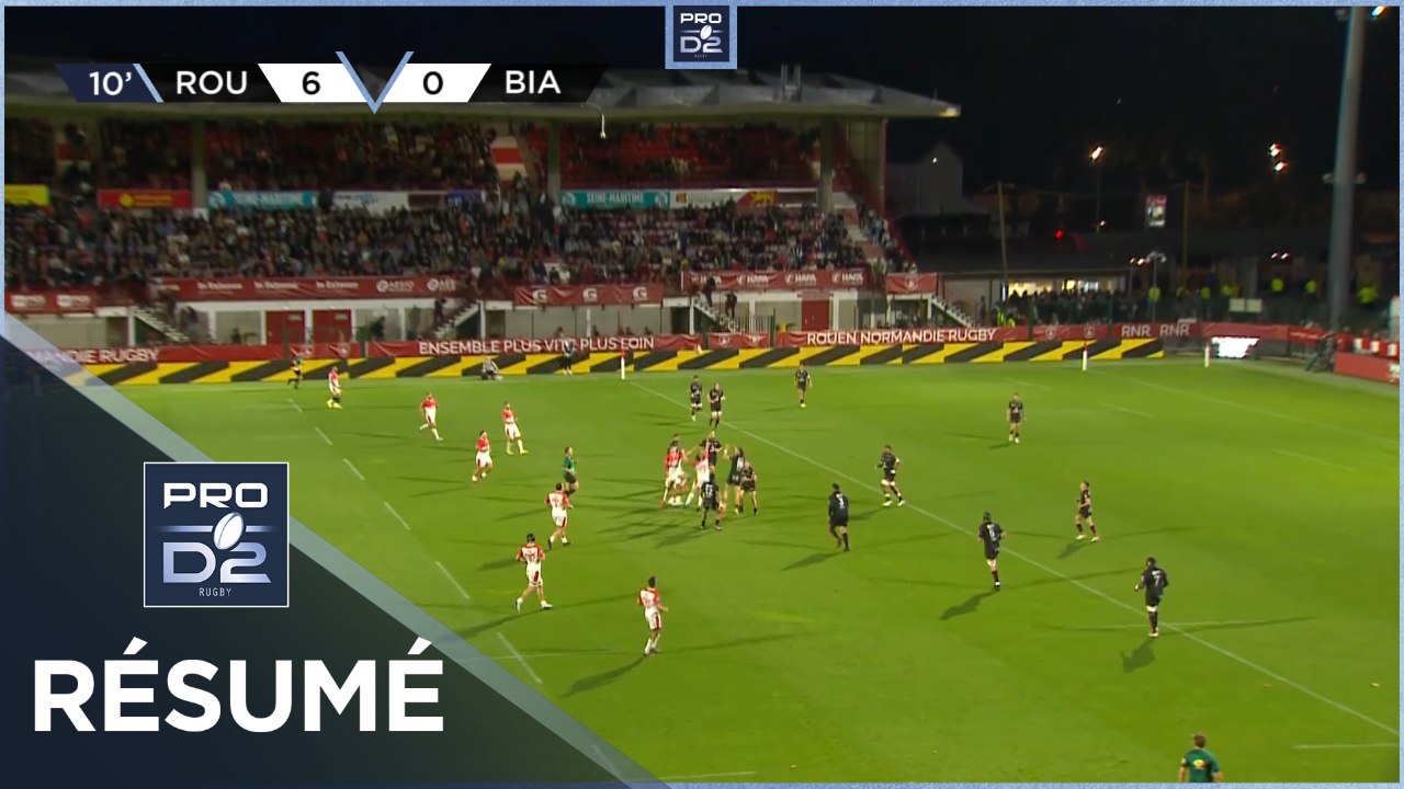 PRO D2 - Résumé Rouen Normandie Rugby-Biarritz Olympique: 12-9 - J09 - Saison 2022/2023