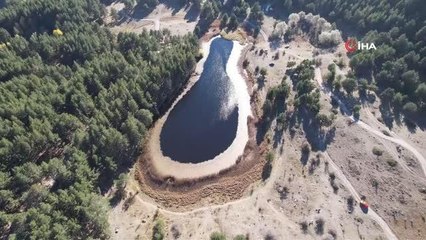 Sonbaharda Karagöl Jeositi'nde sarı ile yeşilin her tonu hayran bıraktı