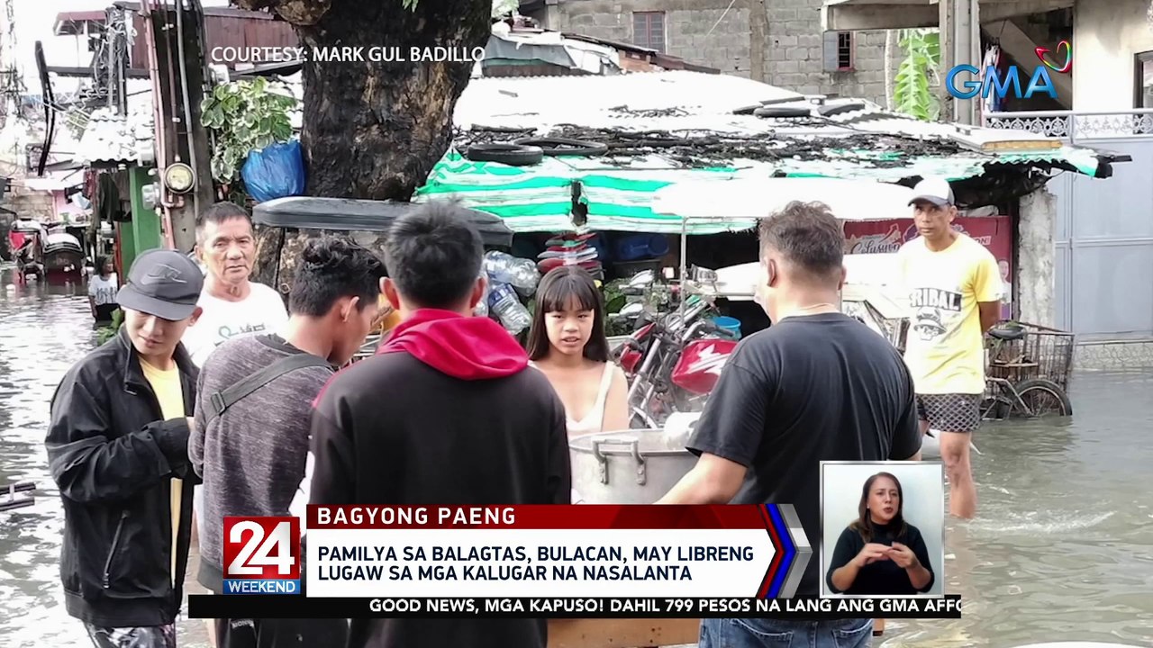 Pamilya sa Balagtas, Bulacan, may libreng lugaw sa mga kalugar na nasalanta | 24 Oras Weekend