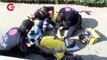 Ümraniye'de feci kaza: Otomobile çarpan motosikletli ağır yaralandı!