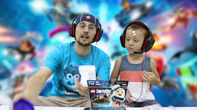 Lets Build & Play LEGO Dimensions #13- MARSHMALLOW FACES! S'more Ghostbusters (FGTEEV Messy Pt. 2)