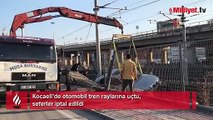 Kocaeli'de tren seferlerini durduran kaza