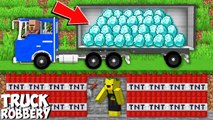 Best way TO ROB A DIAMOND TRUCK in Minecraft ! TNT TROLLING !