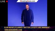 Elon Musk's planned Twitter layoffs are imminent - 1BREAKINGNEWS.COM