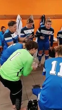 Célébration victoire coupe de Normandie seniors féminines (Olympia'Caux /ES Tourville le 30/10/2022)