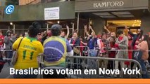 Nova York: Imagens mostram brasileiros que se deslocaram até a embaixada para votar