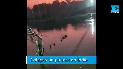 Colapsó un puente en India