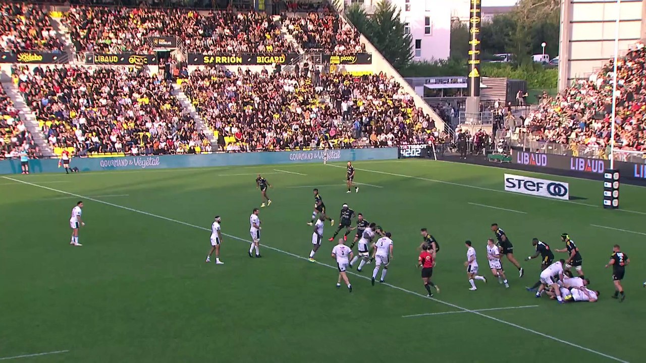 TOP 14 - Essai de Emilien GAILLETON  2(SP) - Stade Rochelais - Section Paloise - Saison 2022/2023