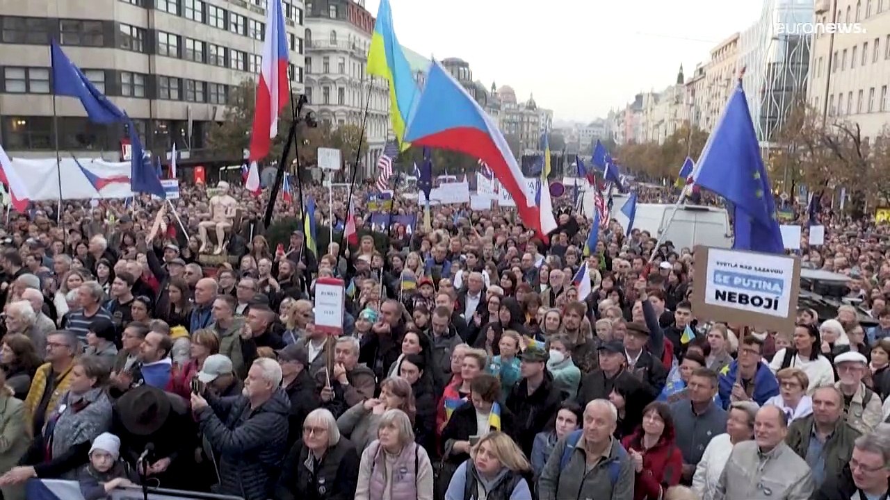 République tchèque : manifestation de soutien à l'Ukraine, à Prague