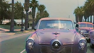 California 1952, Hollywood to Sunset Strip in color 60fps