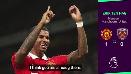Ten Hag praises 'elite' Rashford for reaching 100 United goals
