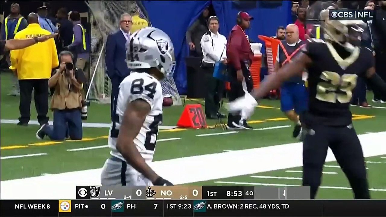 Las Vegas Raiders vs. New Orleans Saints Full Highlights 1st QTR _ NFL Week 8, 2022