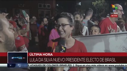 Brasileños aseguran que el triunfo de Lula es “histórico” y que “la pesadilla se acabó”