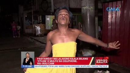 Pagtangay ng lalaking kilala bilang 'otlum' o multo sa cellphone, na-huli cam | UB