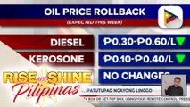 Oil price rollback, ipatutupad ngayong linggo