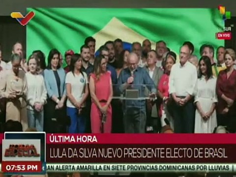 Presidente de Brasil Lula Da Silva: Tengo fe en el pueblo para volver a la armonía y la paz