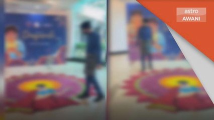 Tindakan Biadap | Lelaki pijak hiasan Deepavali dipanggil polis hari ini