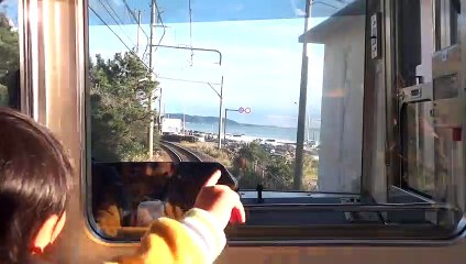 Japanese Train Cab view "Enoden" Shichirigahama to Hase