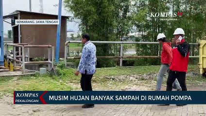 Musim Hujan Banyak Sampah di Rumah Pompa