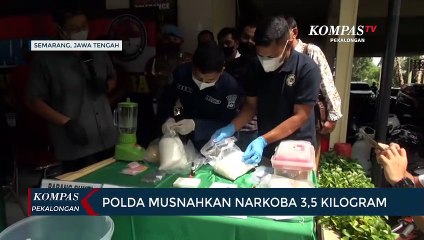 Polda Musnahkan Narkoba 3,5 Kilogram