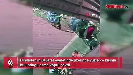 Hindistan’da asma köprü çöktü!