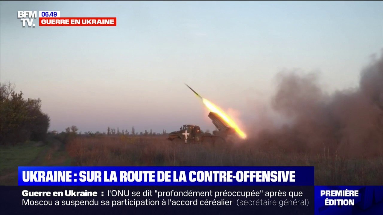 En pleine bataille de Kherson, les reporters de BFMTV ont pu suivre des artilleurs ukrainiens