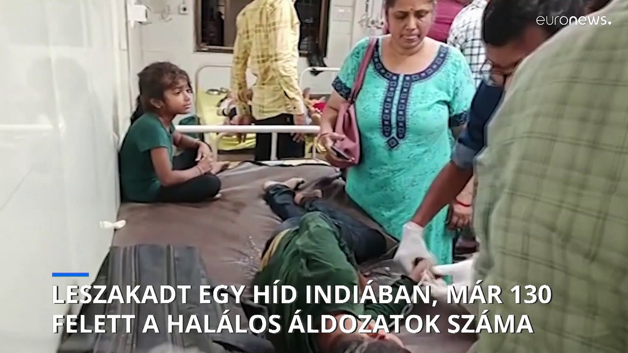 Már 130 felett a leszakadt híd halálos áldozatainak száma Indiában
