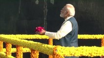 PM Modi pays floral tribute at Statue of Unity in Kevadia, Gujarat