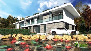 3D Architectural Walkthrough Services of 5 Bedroom House _ Interior & Exterior with Pool Design