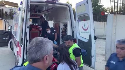 Paramotor ile inşaat alanına düsen polis memuru ve kızı ölümden döndü