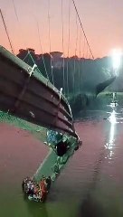 Morbi , gujrat ,cable bridge destroy