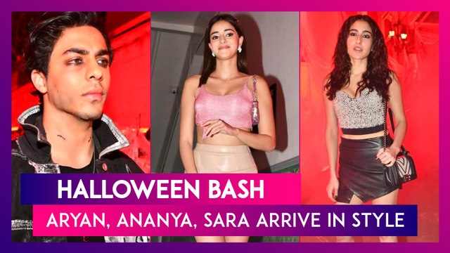 Aryan Khan, Ananya Panday, Janhvi Kapoor, Sara Ali Khan & Others Arrive In Style At The Halloween Bash
