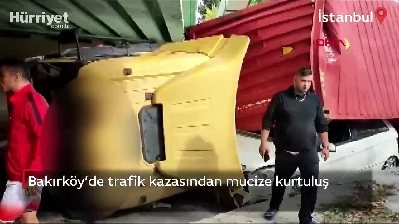 Trafik kazasından mucize kurtuluş