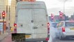 Watch as  a van is belching out smoke on Penistone Road in Sheffield