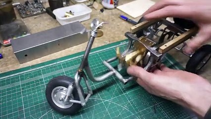 Homemade micro gasoline engine First run