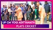 Yogi Adityanath Plays Cricket In Lucknow Post Inaugurating Sardar Patel National Divyang-T20 Cup