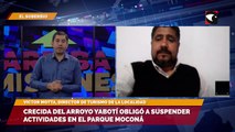 Crecida del arroyo yabotí obligó a suspender actividades en el parque moconá