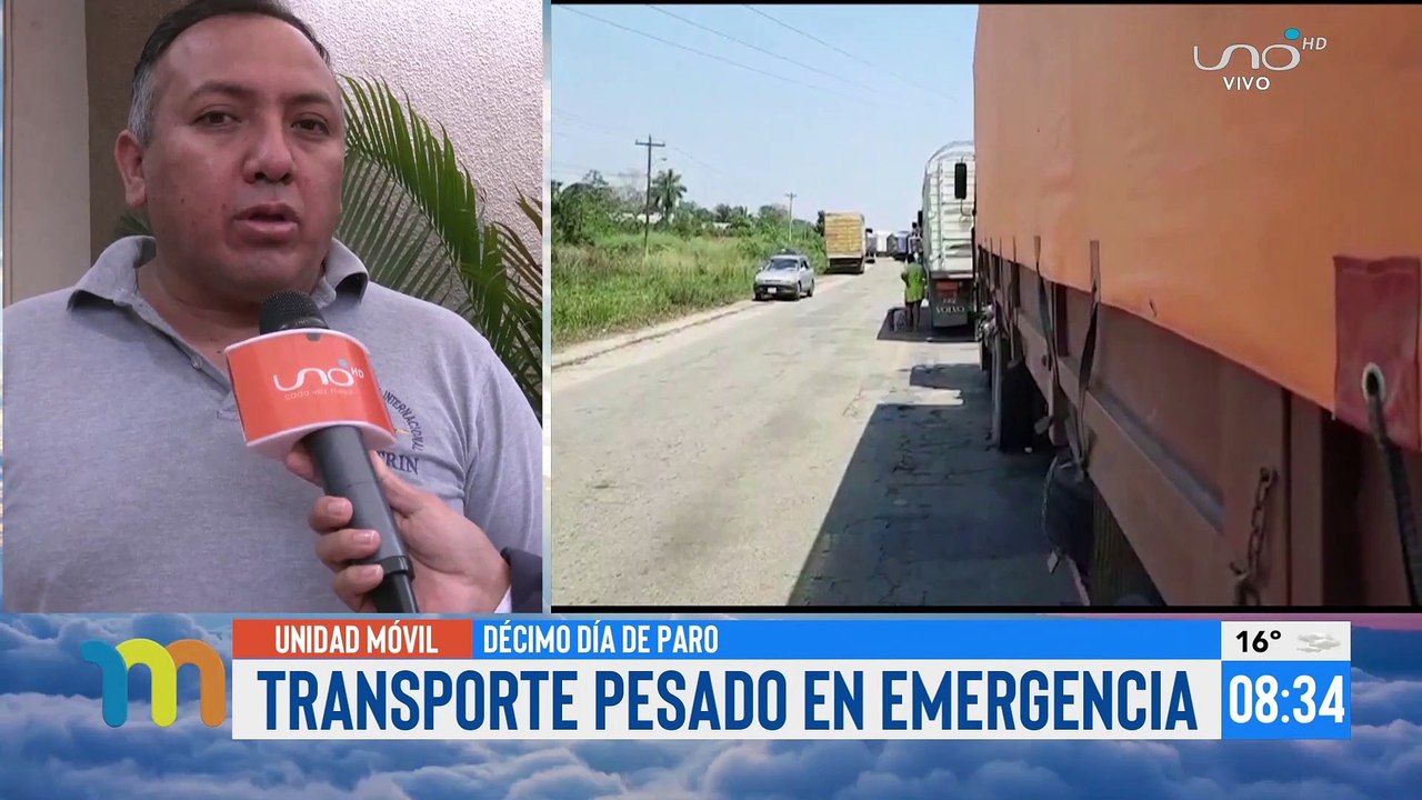 Transporte pesado internacional se mantiene en emergencia por cercos a Santa Cruz. Advierten con desbloquear rutas para normalizar las exportaciones.