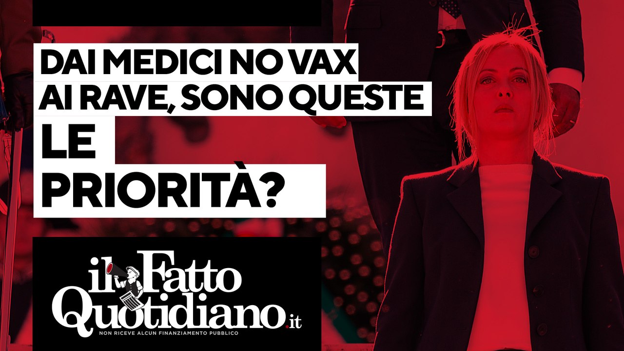 Dai medici no vax ai rave, sono queste le priorità? La diretta con Peter Gomez