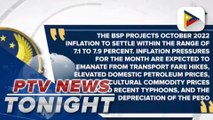 BSP forecasts October inflation rate between 7.1%-7.9%