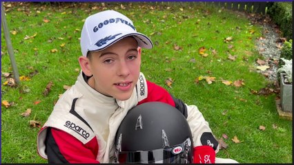 14 year old racing driver Elliott Fewster