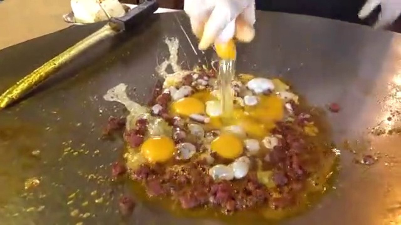 Most Famous Turkish Fast Food _ Toast Sandwich With Sujuk, Cheese And Eggs _ Turkish Street Foods