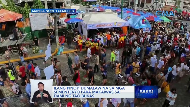 Ilang Pinoy, dumalaw na sa mga sementeryo para makaiwas sa dami ng tao bukas | Saksi