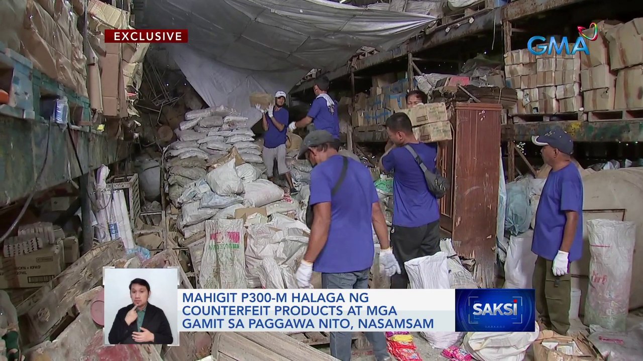 Mahigit P300-M halaga counterfeit products at mga gamit sa paggawa nito, nasamsam | Saksi