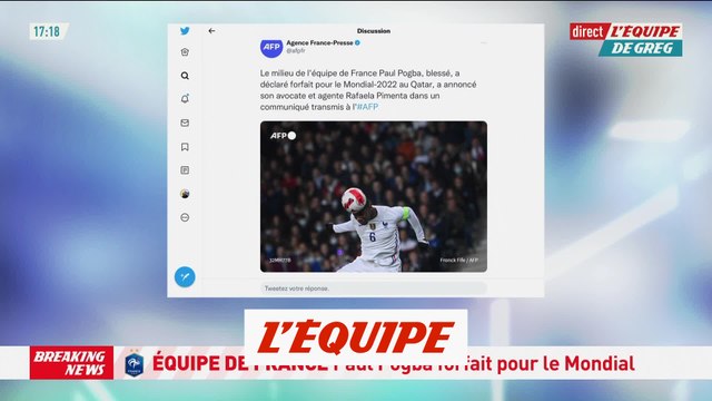 Pogba forfait pour la Coupe du monde - Foot - CM 2022 - Bleus