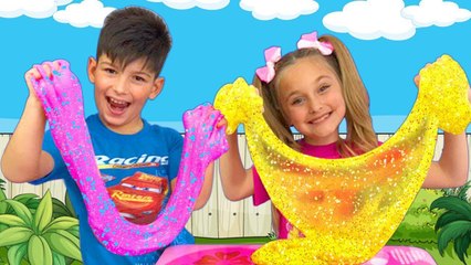 Sasha and compilation of Funny Stories with Slimes for kids